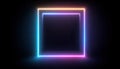 Neon Gradient Neon Frame in Dark Studio Studio Lighting Royalty Free Stock Photo