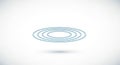 Concentric ovals in blue are arranged Royalty Free Stock Photo