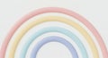 Concentric pastel-colored arches creating a rainbow-like pattern on a white Royalty Free Stock Photo