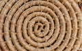 Concentric pattern design of woven straw background