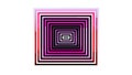 Concentric pink rectangles, vibrant geometric depth illusion. vector design Generative AI Royalty Free Stock Photo