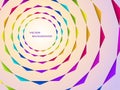 Concentric rainbow circles design