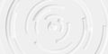 Concentric random rotated white ring or circle segments cut out background wallpaper banner flat lay top view from above