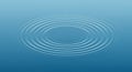 Concentric ripples in a calm blue water surface create a visually soothing pattern. Th Royalty Free Stock Photo