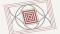 Concentric Square Geometric Pattern. Abstract Art Design Vector, vector design Generative AI Royalty Free Stock Photo