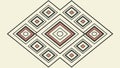 Concentric Square Geometric Pattern, Abstract Design, vector design Generative AI Royalty Free Stock Photo