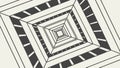 Concentric Square Labyrinth Pattern, Abstract Geometric Design, vector design Generative AI Royalty Free Stock Photo