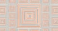 Concentric square motifs with alternating grey and orange tones, fine line outlines, seamless pattern for wallpapers and textiles Royalty Free Stock Photo