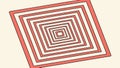 Concentric Square Pattern, Abstract Geometric Design, vector design Generative AI Royalty Free Stock Photo