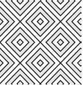 Concentric Squares, black and white, seamless pattern