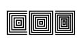 Concentric Squares Pattern Icon, Focus Centralization, vector design Generative AI Royalty Free Stock Photo