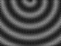 Concentrical Moire Stippled Halftone Background Grunge Vector Op Art Royalty Free Stock Photo