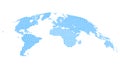 Blue global curved World map. EPS10.
