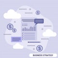 Business strategy, planning, startup flat style vector concept Royalty Free Stock Photo