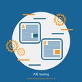 AB testing flat style vector concept Royalty Free Stock Photo