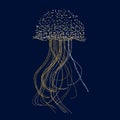 Concept abstract jellyfish vector illustration. Royalty Free Stock Photo