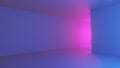 Concept abstract spacious hall with light pink purple and blue empty - 3d rendering