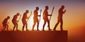 Evolution of humanity towards a hyperconnected and social-led world Royalty Free Stock Photo