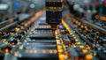 Quality control of electronic components in factories using AI technology and robot arms. Concept