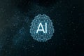 Concept AIArtificial Intelligence. Neural networks, machine and deep learning