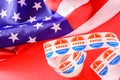 Concept of American patriotism when voting in an election Royalty Free Stock Photo