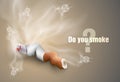 The concept of anti-smoking.cigare tte butts Royalty Free Stock Photo