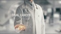 Doctor holding in hand Oral Cancer Royalty Free Stock Photo
