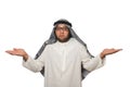 Concept with arab man isolated Royalty Free Stock Photo