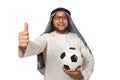 Concept with arab man isolated Royalty Free Stock Photo