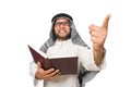 Concept with arab man isolated Royalty Free Stock Photo