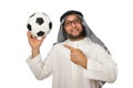 Concept with arab man isolated Royalty Free Stock Photo