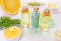 The concept of aromatherapy, relaxation, organics.