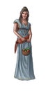 Concept Art Fantasy Illustration of Beautiful Young Village Woman or Villager or Countrywoman or Farmer Royalty Free Stock Photo