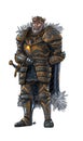 Concept Art Fantasy Illustration of Warrior King in Full Plate Armor Royalty Free Stock Photo