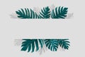 Concept art Minimal background design Leaves monster blue Tropical and leaves in vibrant bold gradient trendy Summer Tropical Leav