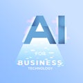 The concept of artificial intelligence AI for business technology