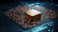 The concept of artificial intelligence is continually evolving, and one of its key components is the brain-like processor CPU. Royalty Free Stock Photo
