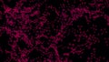 Concept of artificial intelligence and neural science. Design. Cloud of connected pink cells on a black background