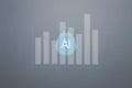 Concept augmented analytics. Business analytics and financial technology concept