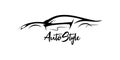 Auto Concept sports car silhouette Royalty Free Stock Photo
