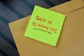Concept of Back in 10 Minutes write on sticky notes isolated on Wooden Table