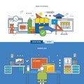 Concept of back to school and organization the workplace.