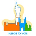 Concept background for Vote India for election democracy campaign banner