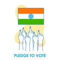 Concept background for Vote India for election democracy campaign banner