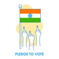 Concept background for Vote India for election democracy campaign banner