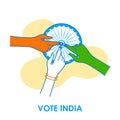 Concept background for Vote India for election democracy campaign banner