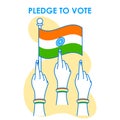 Concept background for Vote India for election democracy campaign banner