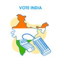 Concept background for Vote India for election democracy campaign banner