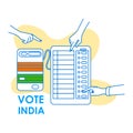 Concept background for Vote India for election democracy campaign banner