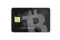 Concept of a Bank card bitcoin.